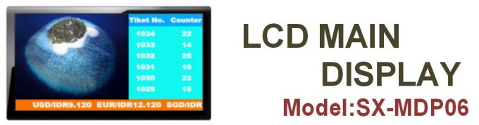 待ち行列管理システム中央切符数lcd主要な表示