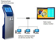 銀行 LCD キュー管理システム 17 インチ ソフトウェア付きタッチ スクリーン キュー チケット ディスペンサー