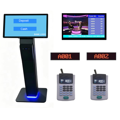 Queue Management Solution (QMS) With Touch Screen Kiosk And Led Display Unit